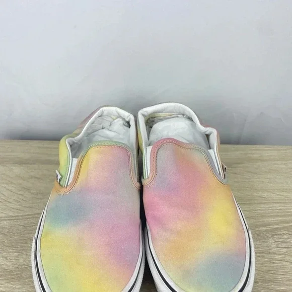 Vans Slip On Low Top Pastel Multicolor Skate Sneakers Women's 8 - Picture 3 of 7